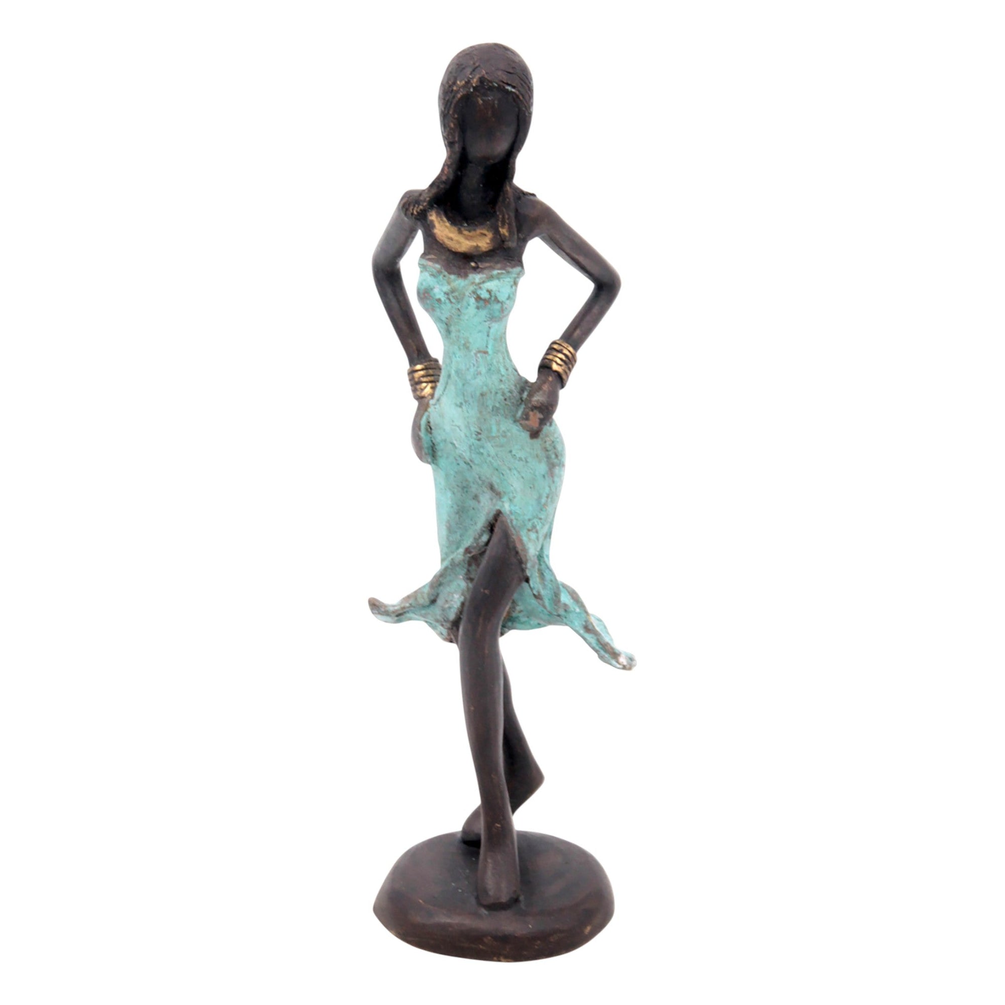 Bronze 25 cm turquoise n°6 