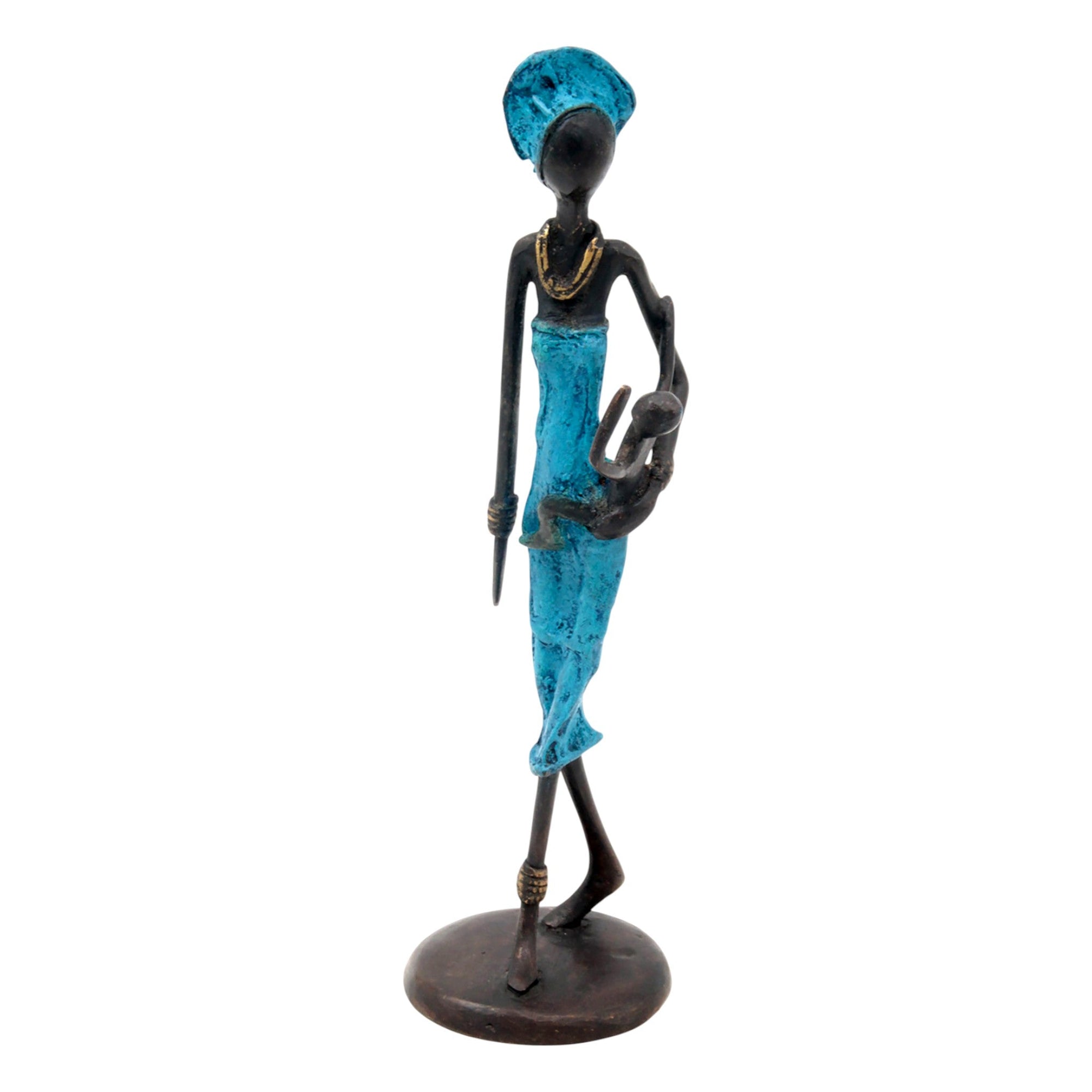 Bronze 25 cm bleu n°2 