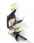 Bronze assis à poser 25 cm doré n°6 