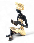 Bronze assis à poser 25 cm doré n°6 