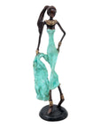 Bronze 35 cm turquoise n°1 