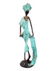 Bronze 35 cm turquoise n°2 