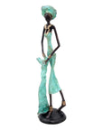 Bronze 35 cm turquoise n°6 