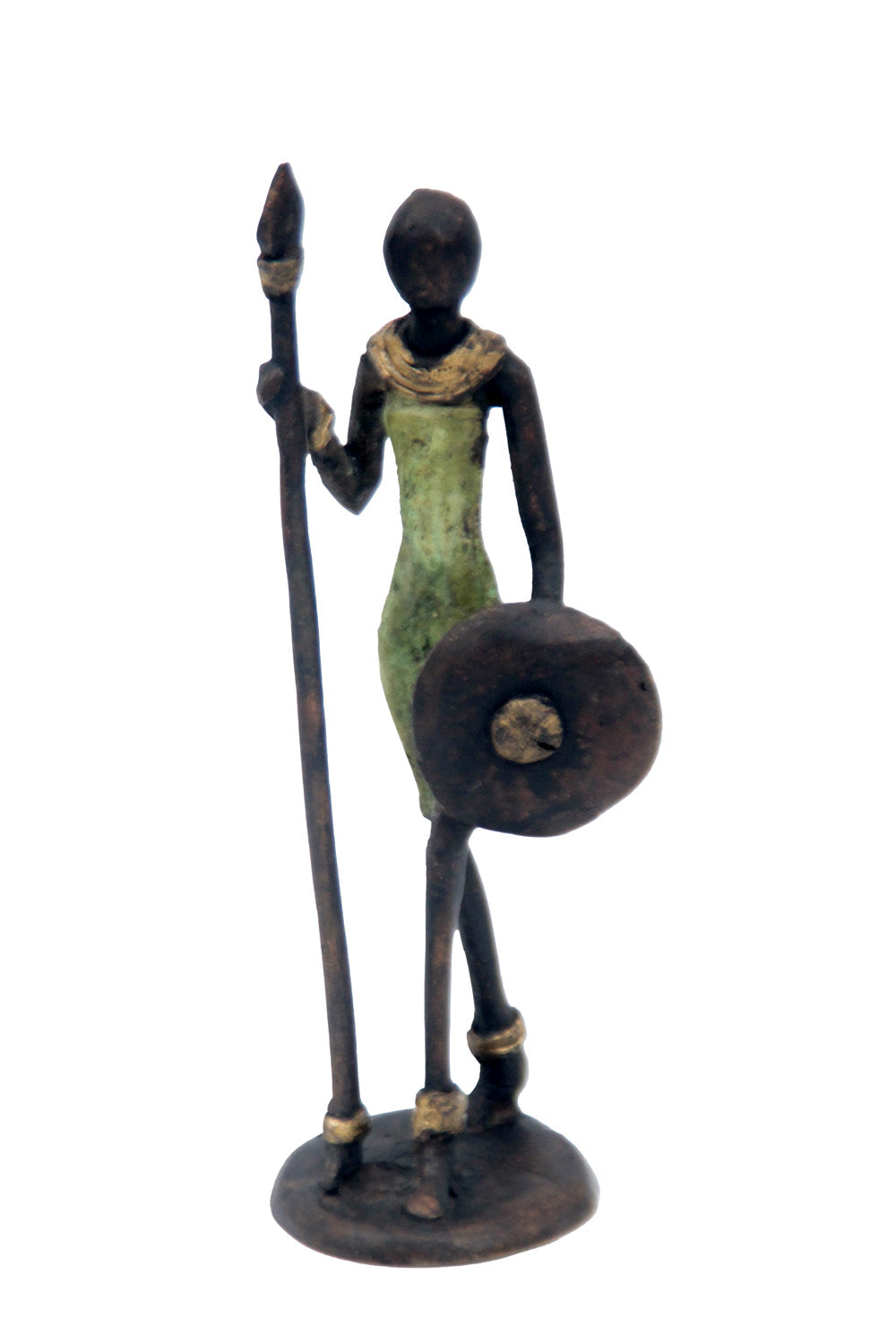 Bronze 15 cm vert n°9 Bronzes d&#39;Afrique