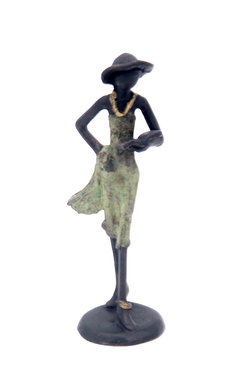 Bronze 15 cm vert n°18 Bronzes d&#39;Afrique