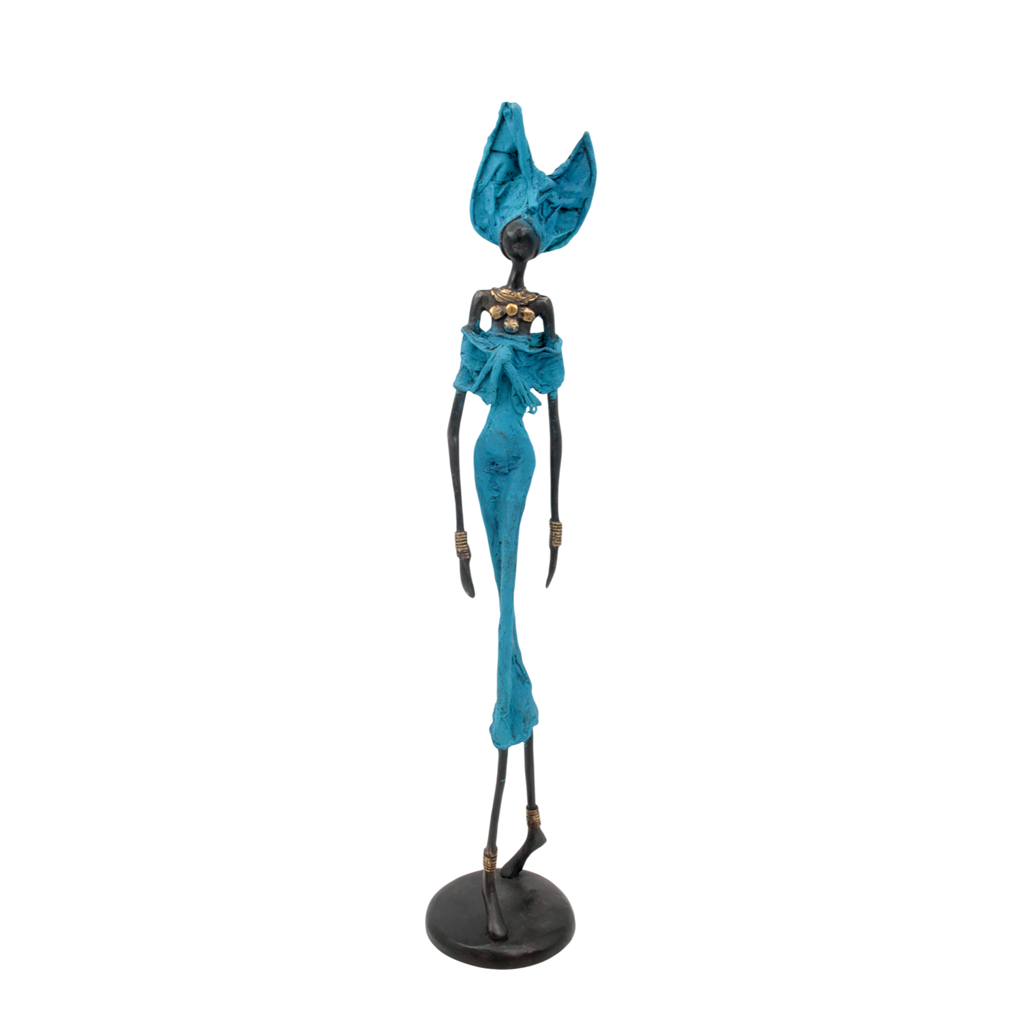 Bronze 55 cm bleu n°1 