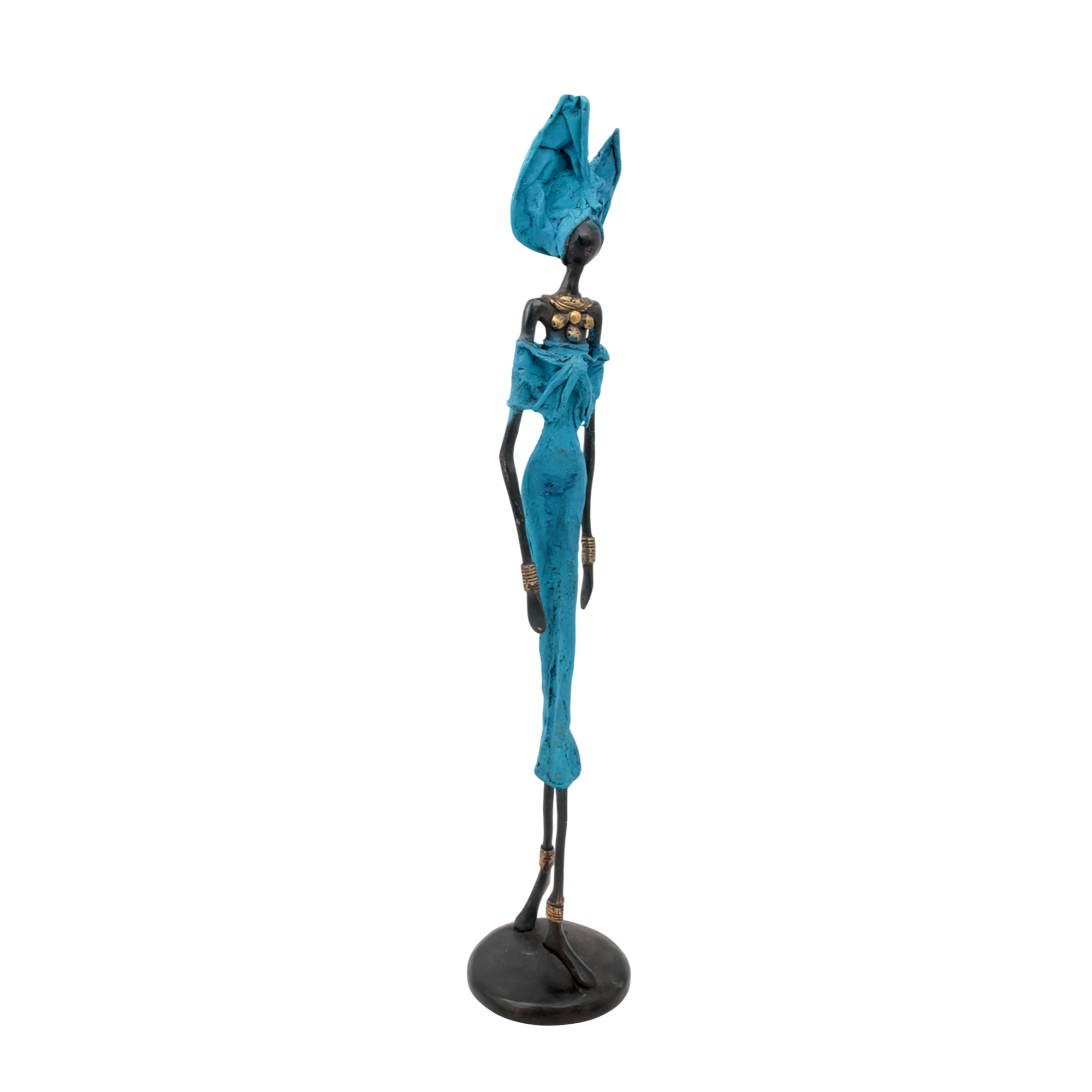 Bronze 55 cm bleu n°1 