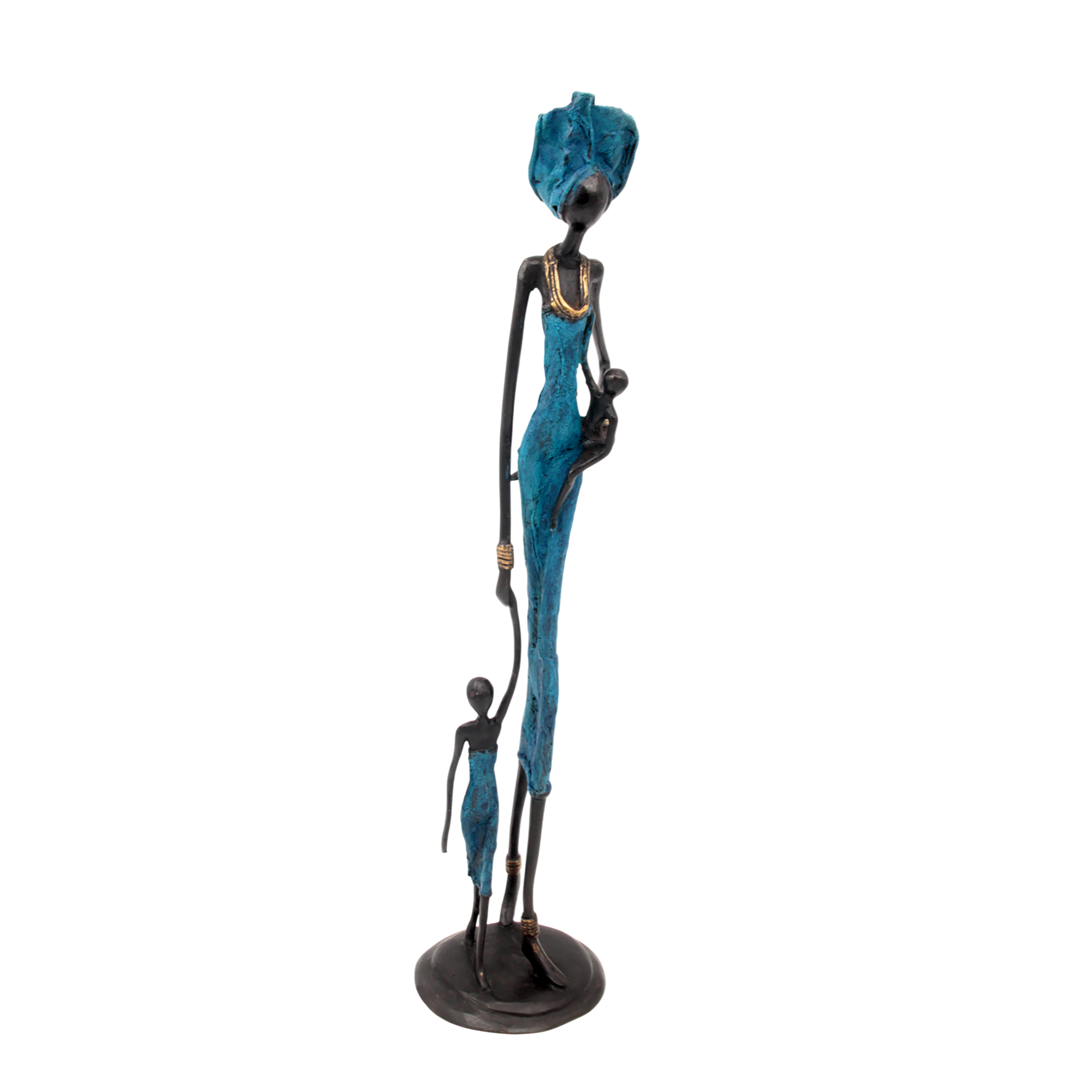 Bronze 55 cm bleu n°2 