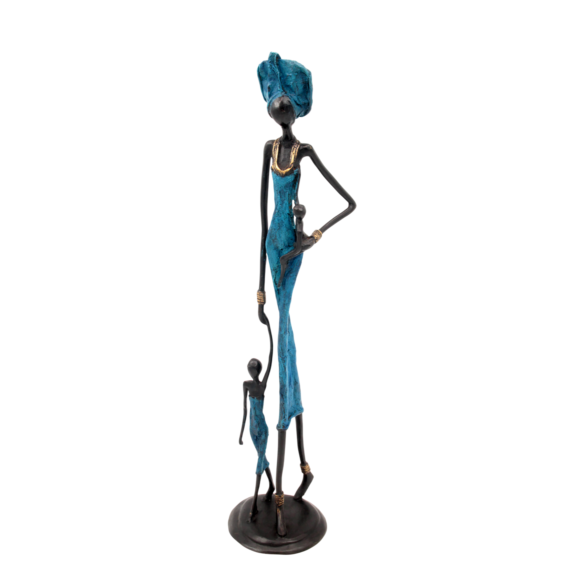 Bronze 55 cm bleu n°2 