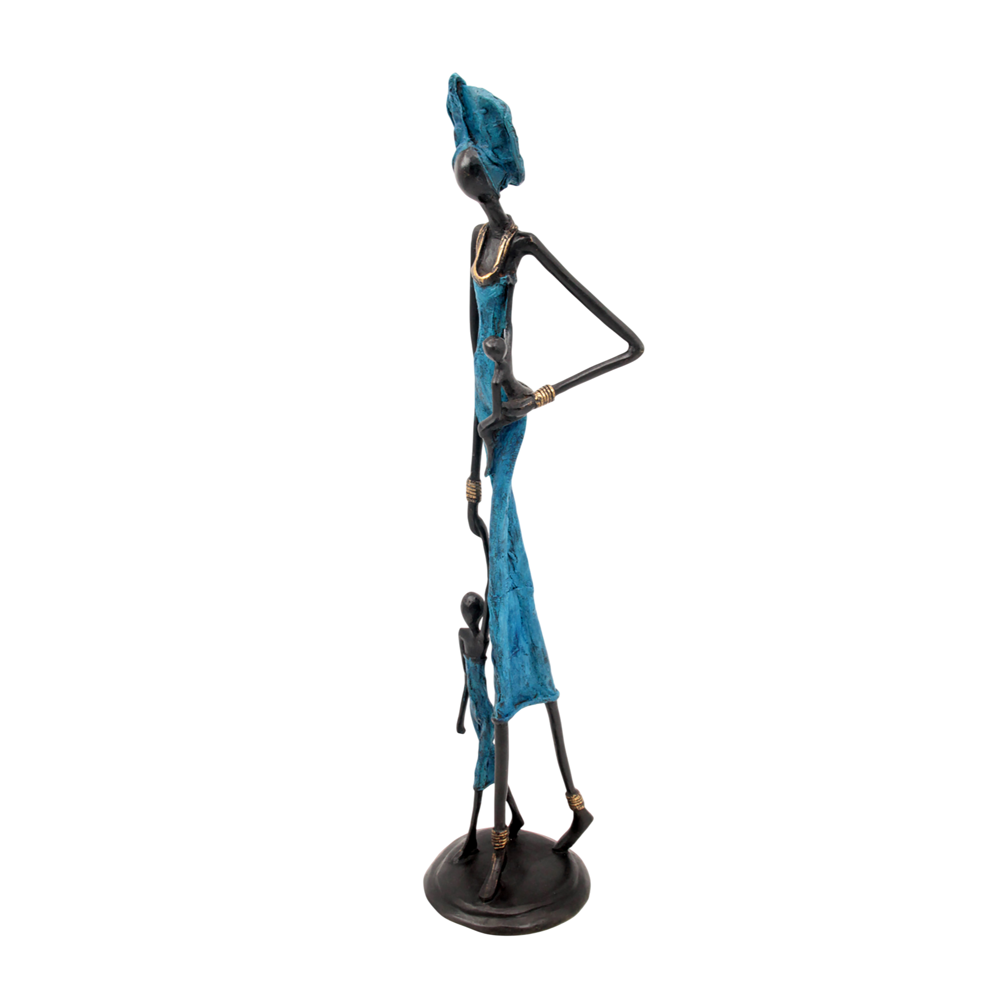 Bronze 55 cm bleu n°2 