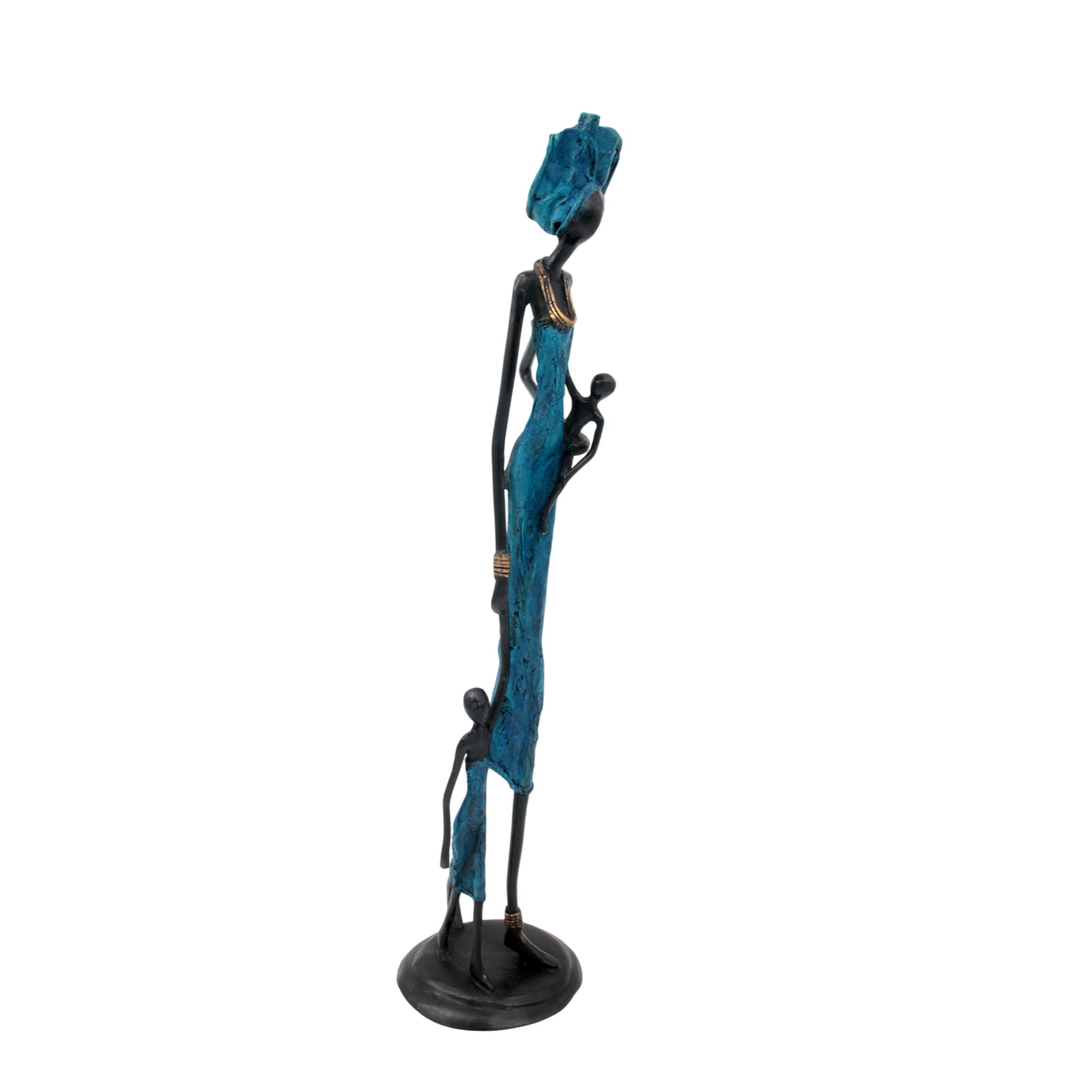 Bronze 55 cm bleu n°2 