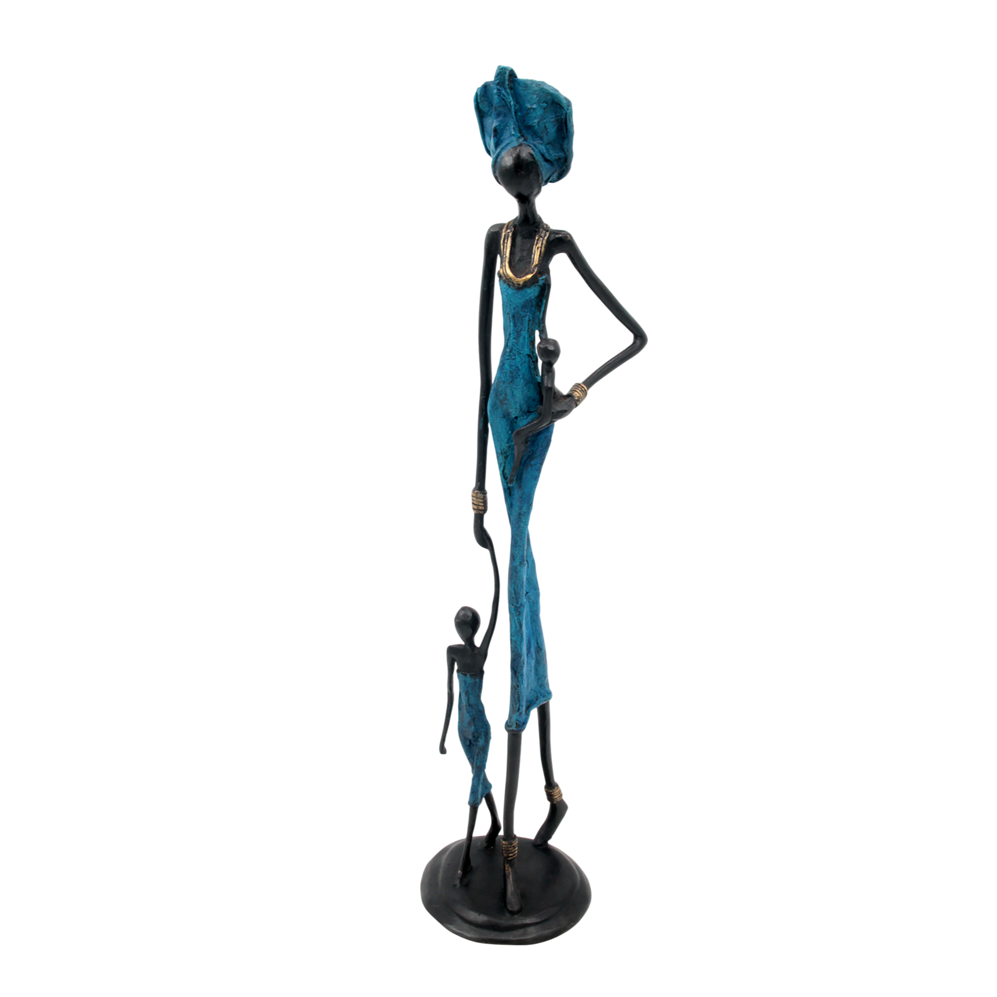 Bronze 55 cm bleu n°2 