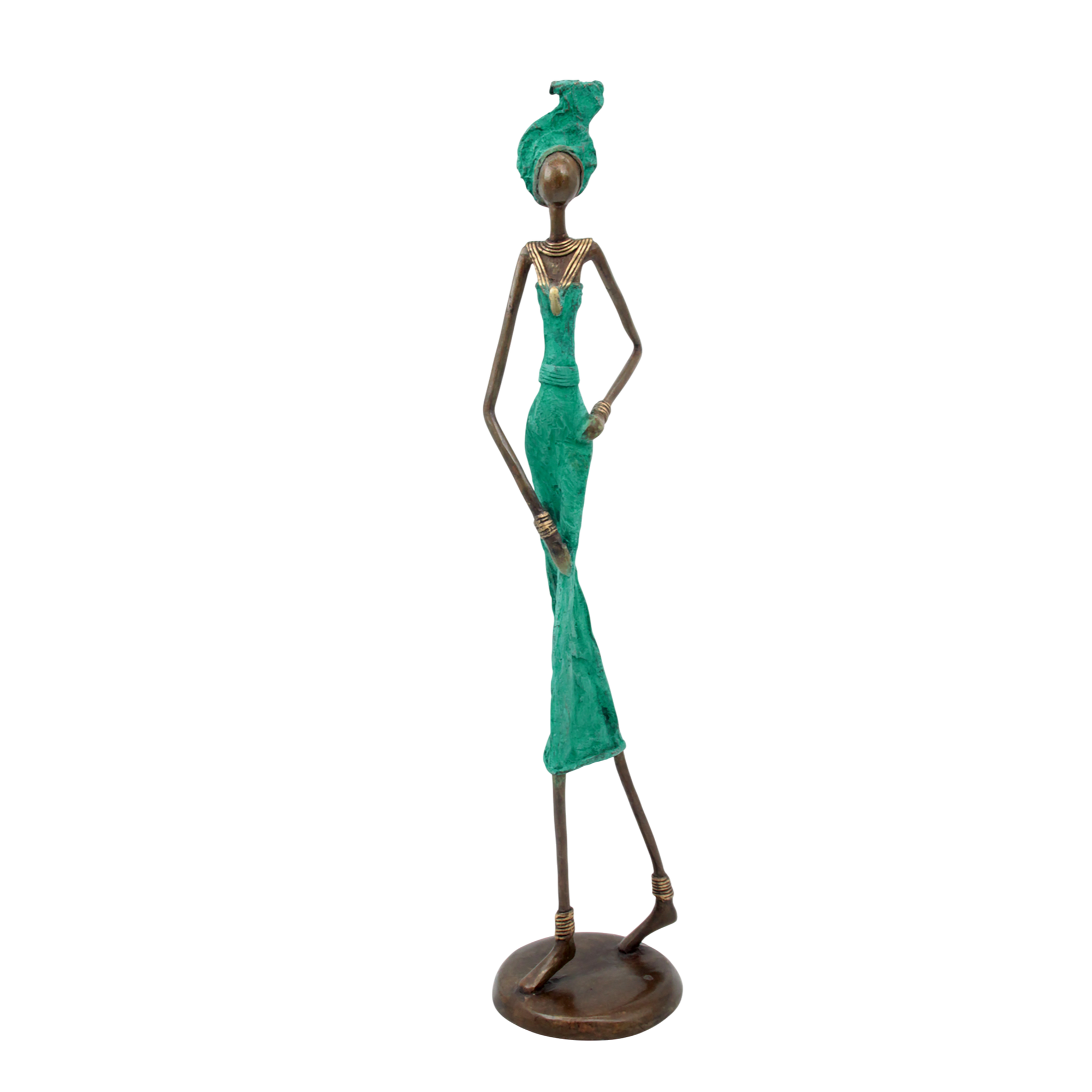 Bronze 55 cm turquoise n°3 