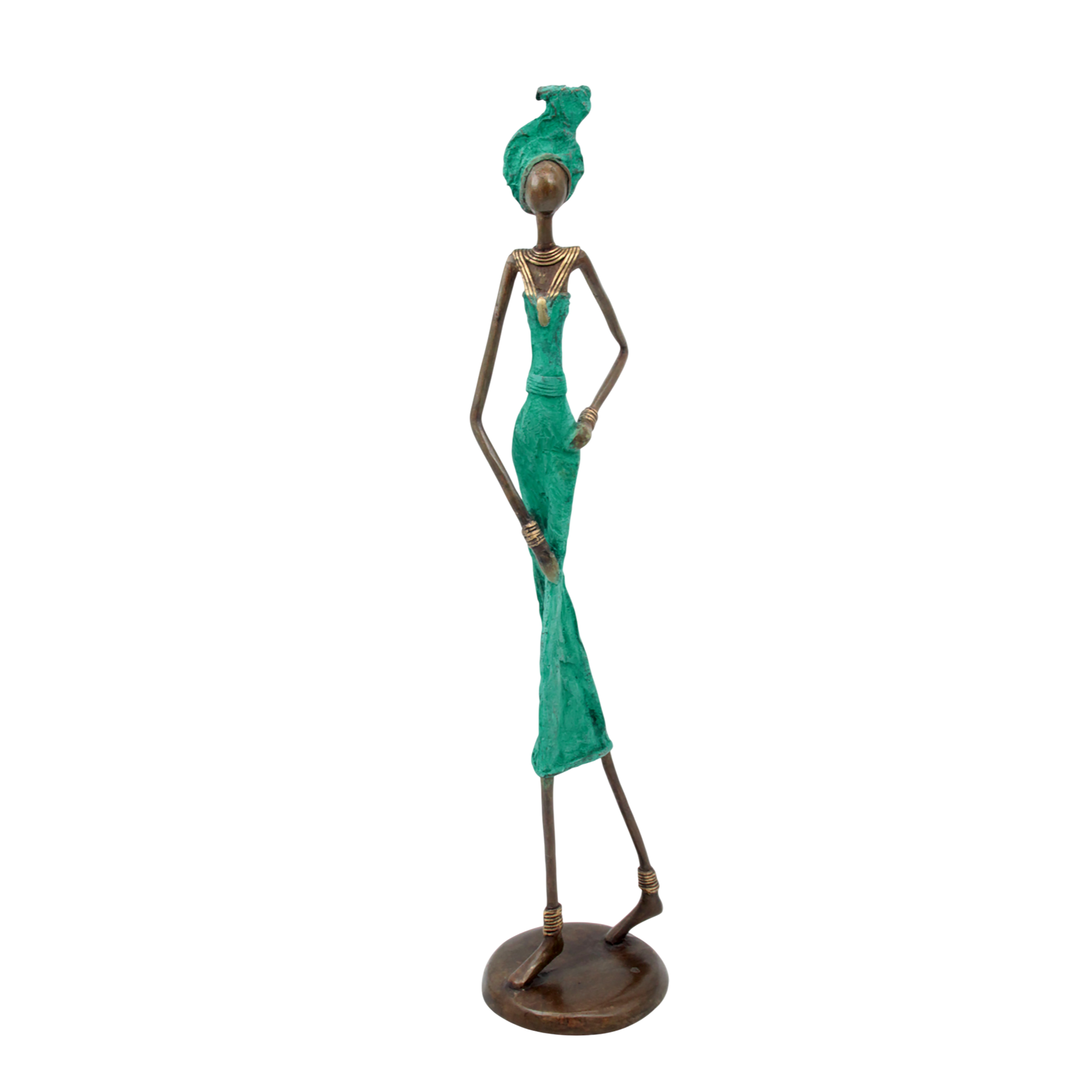 Bronze 55 cm turquoise n°3 