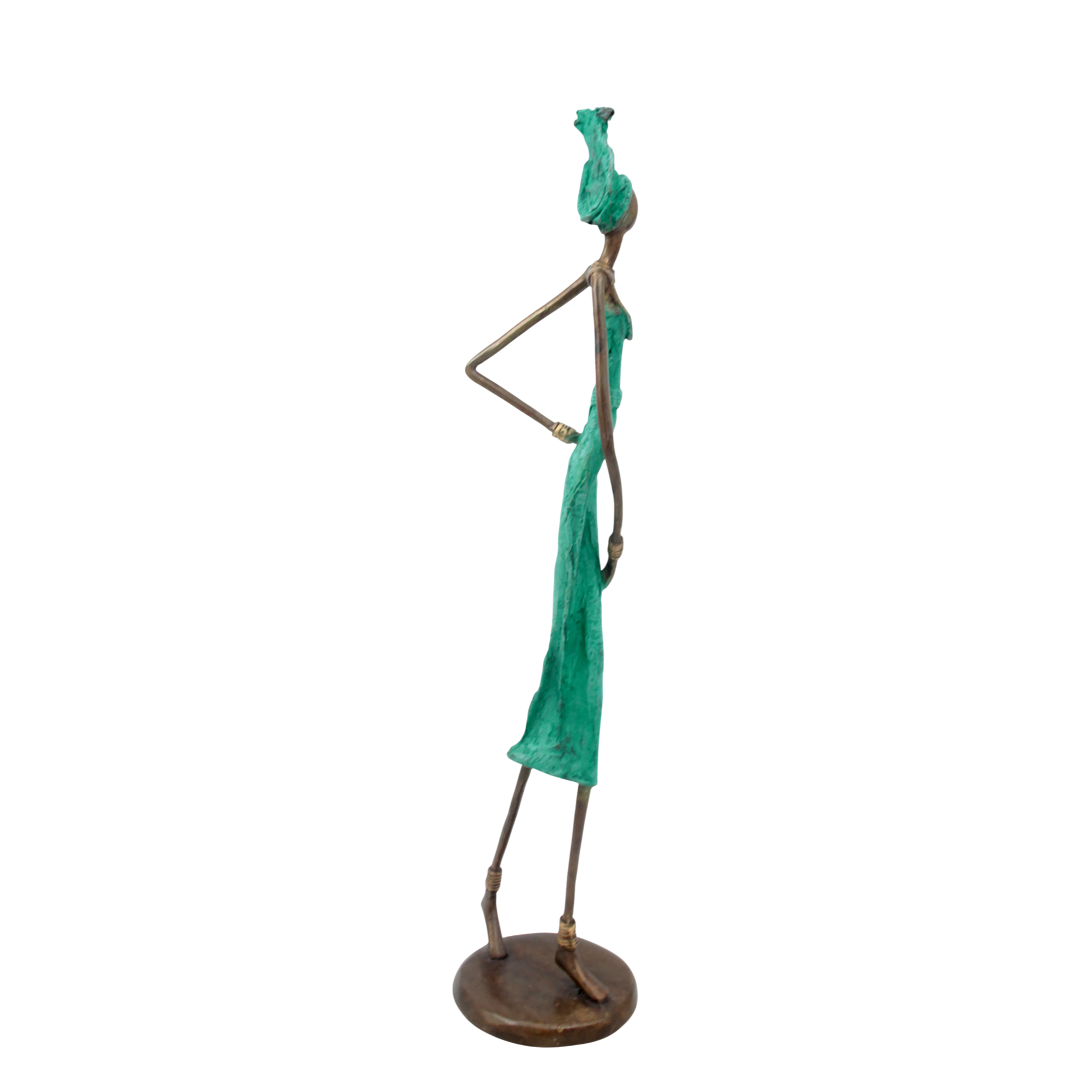 Bronze 55 cm turquoise n°3 