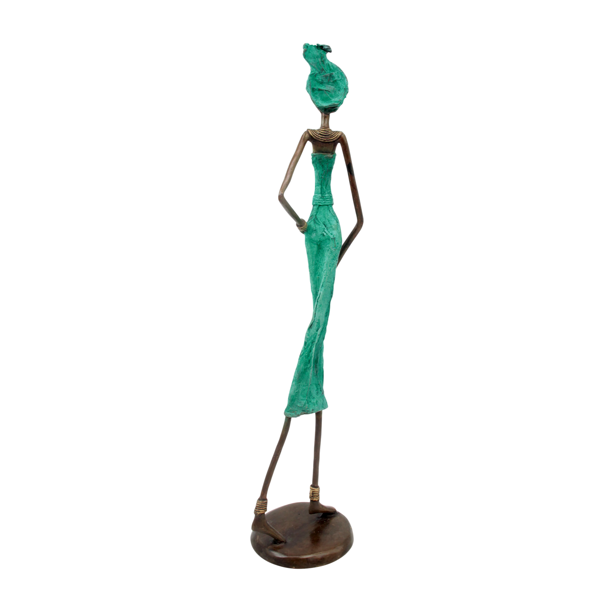 Bronze 55 cm turquoise n°3 