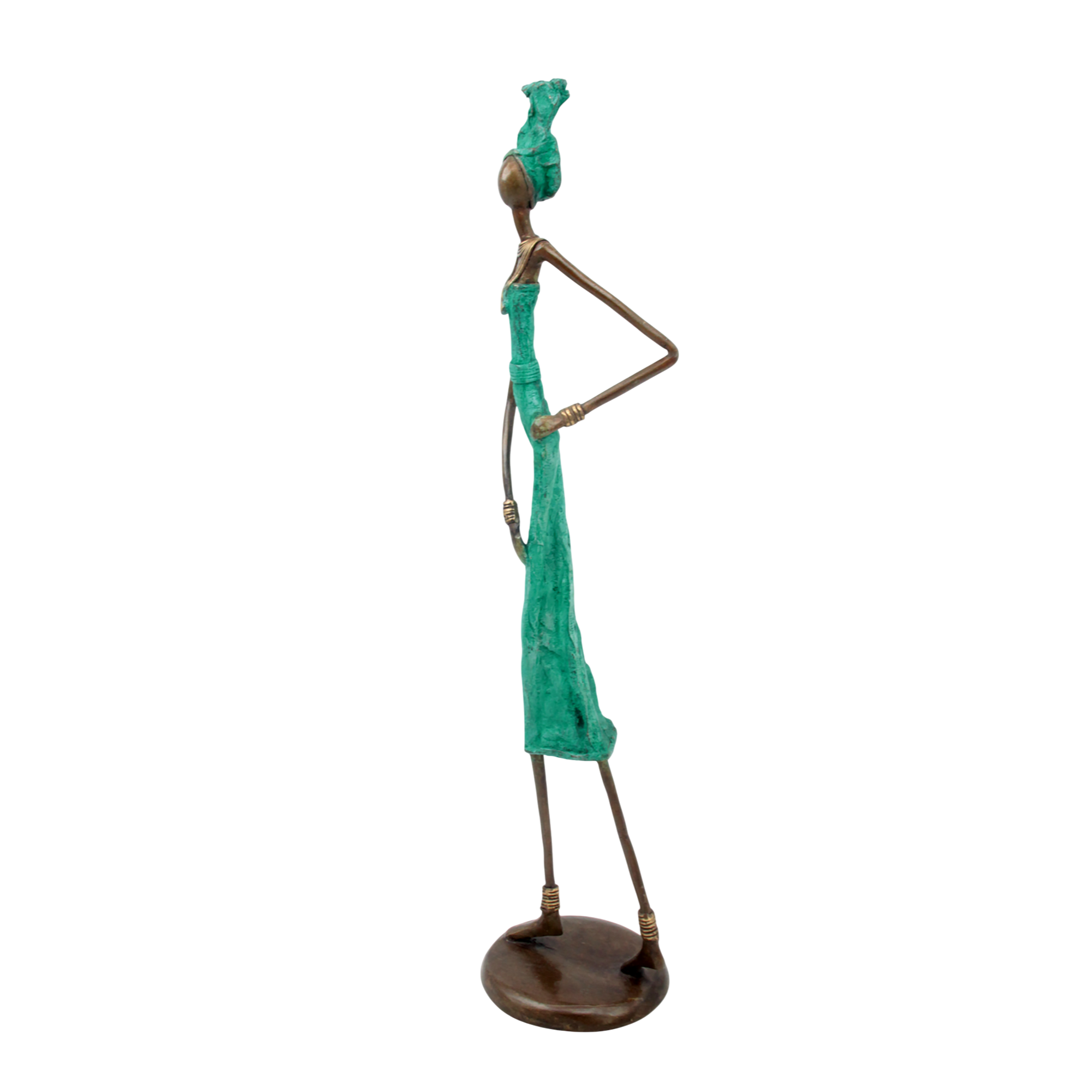 Bronze 55 cm turquoise n°3 