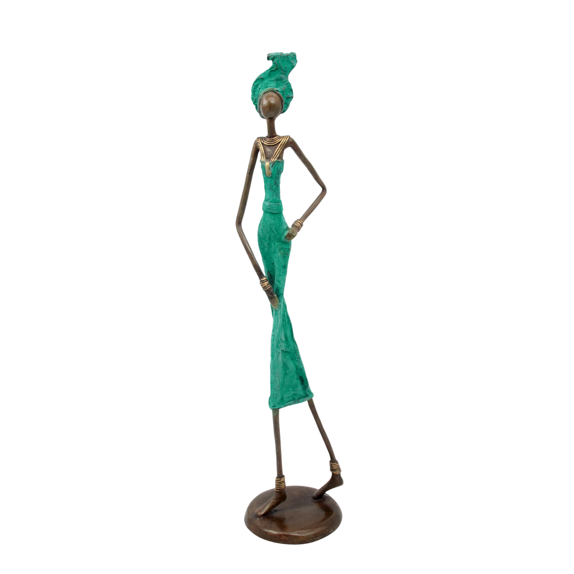 Bronze 55 cm turquoise n°3 