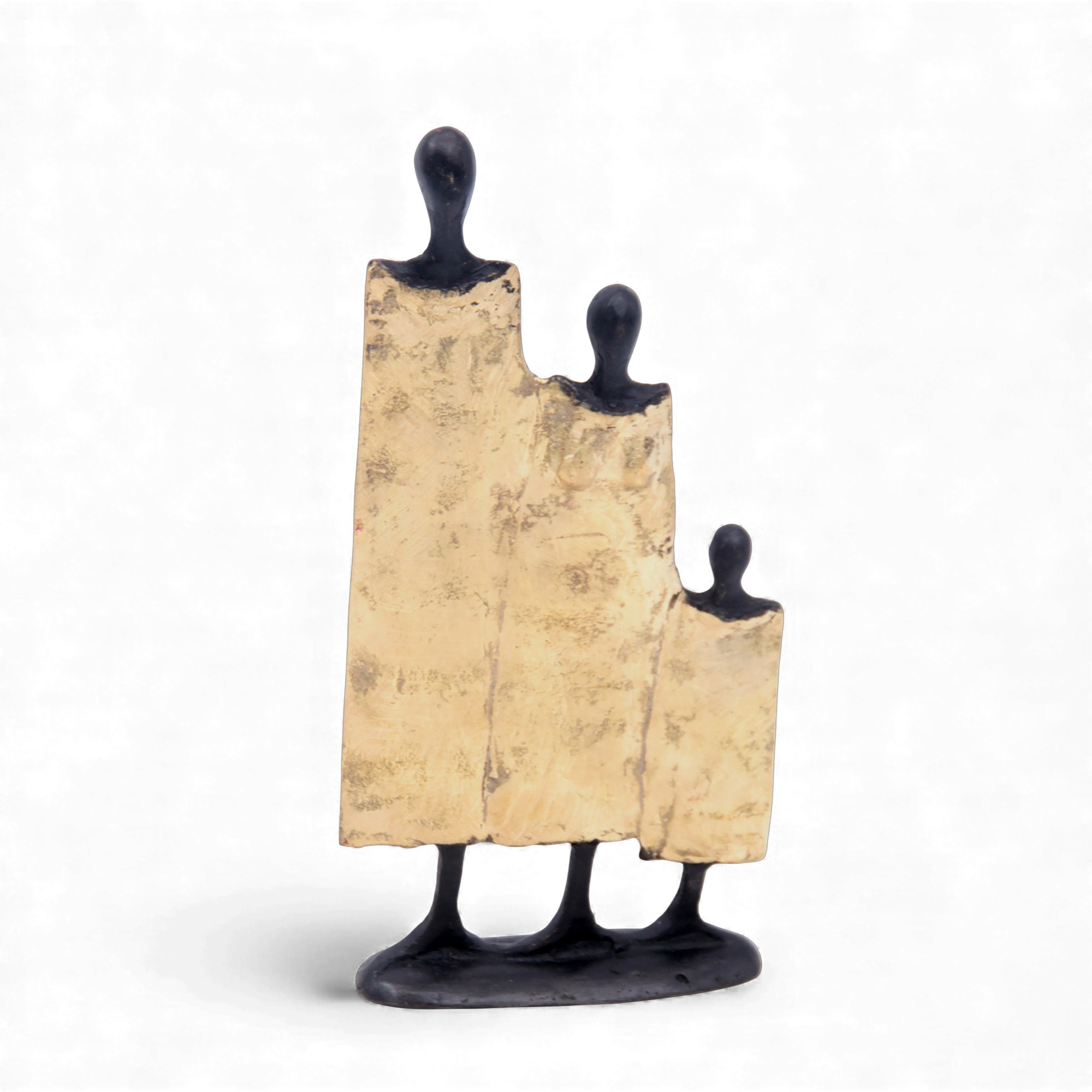 Famille 3 personnages doré n°2 