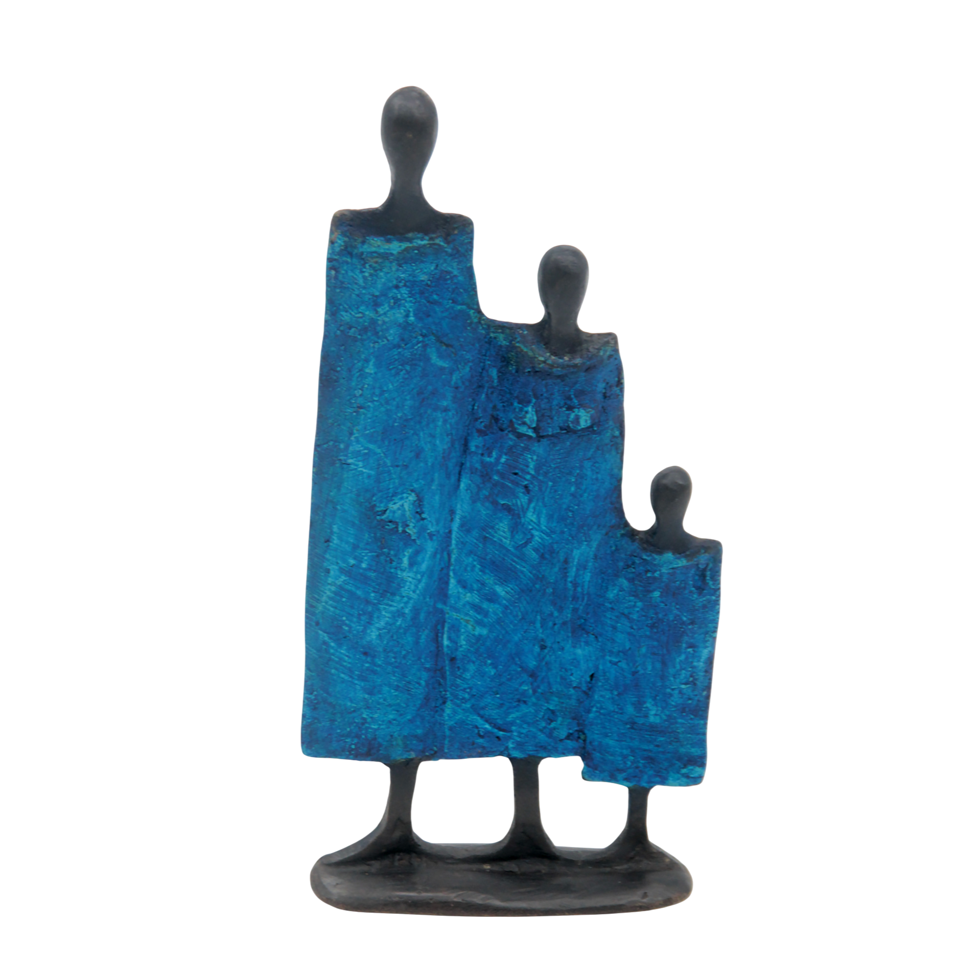 Famille 3 personnages bleu n°1 