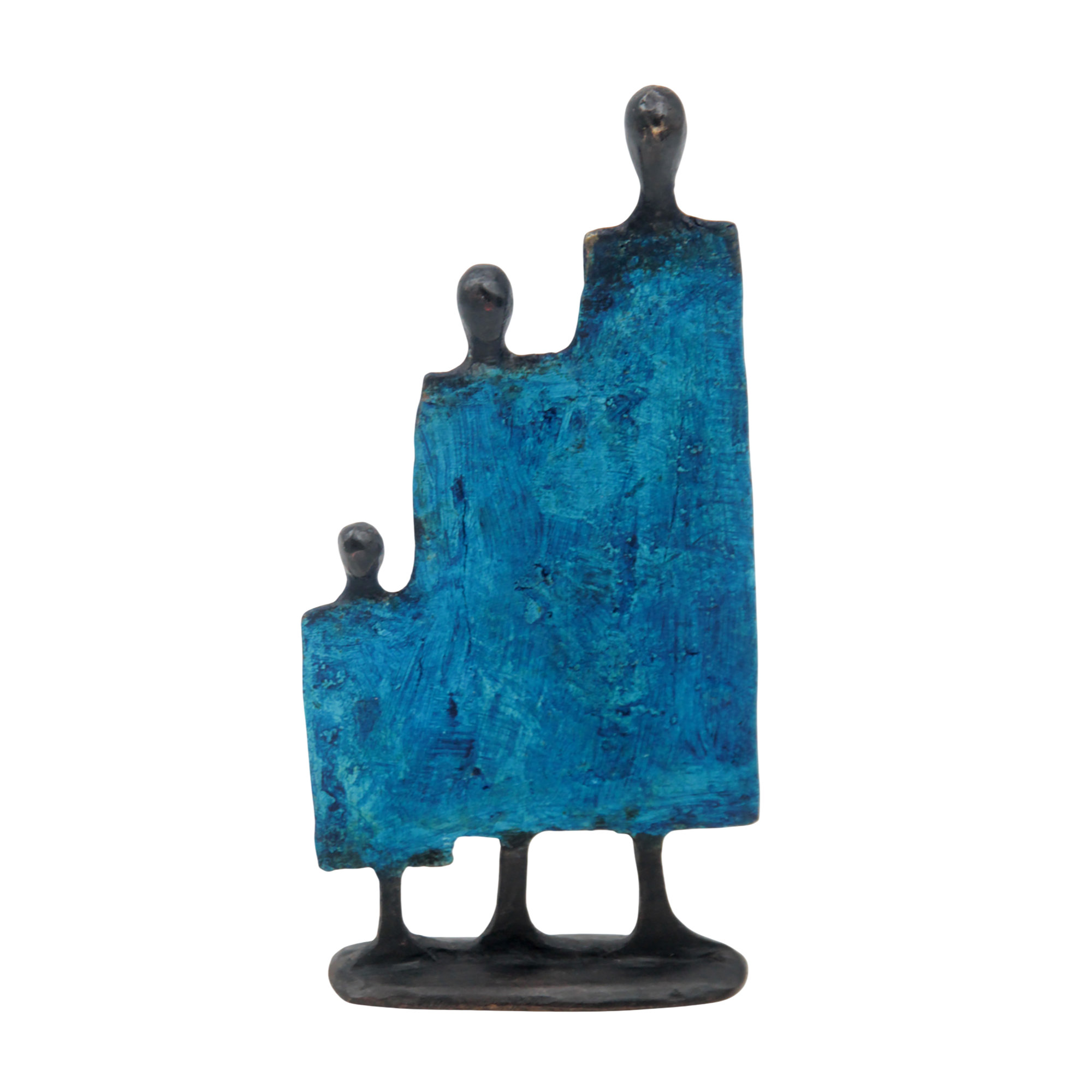 Famille 3 personnages bleu n°1 