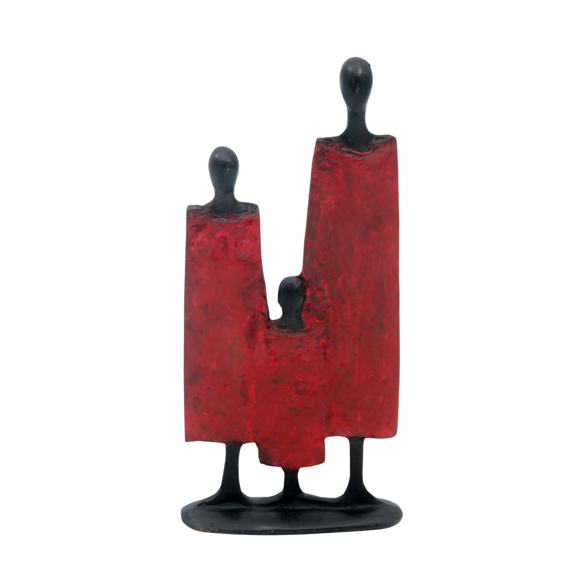 Famille 3 personnages rouge n°1 