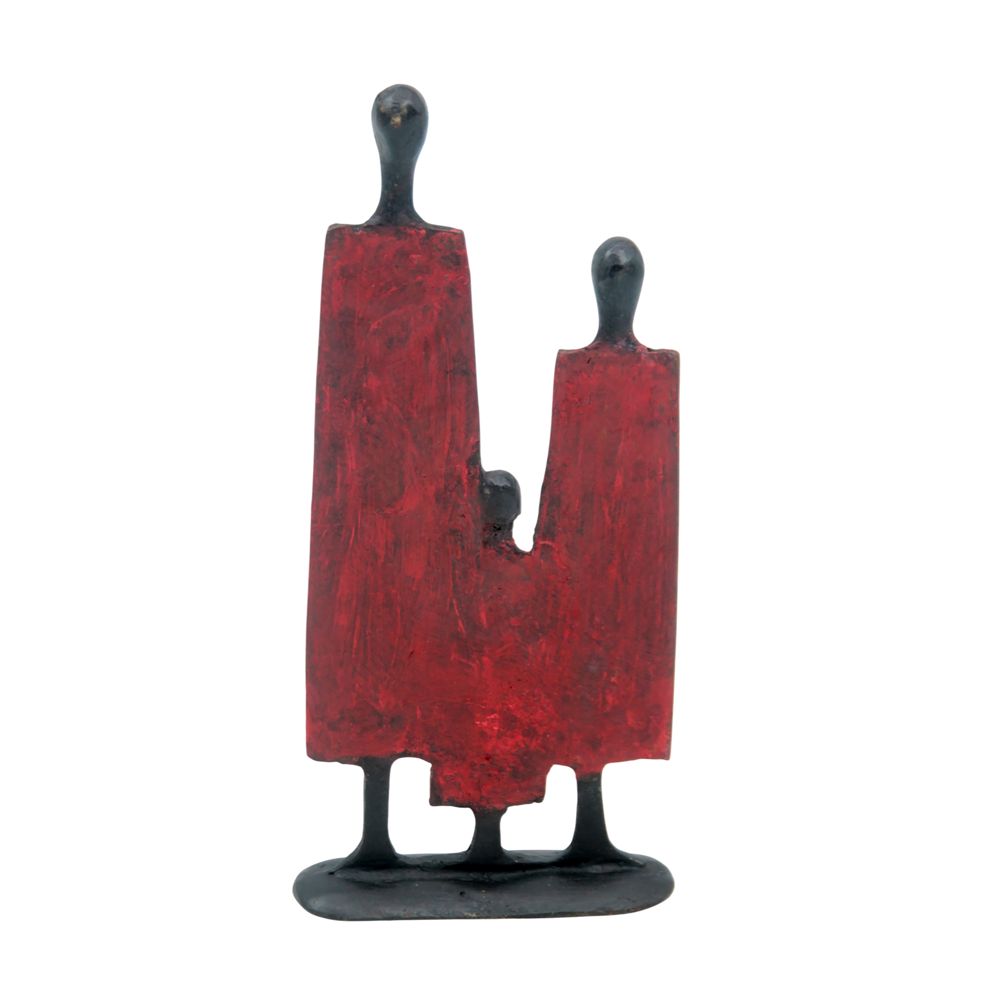 Famille 3 personnages rouge n°1 