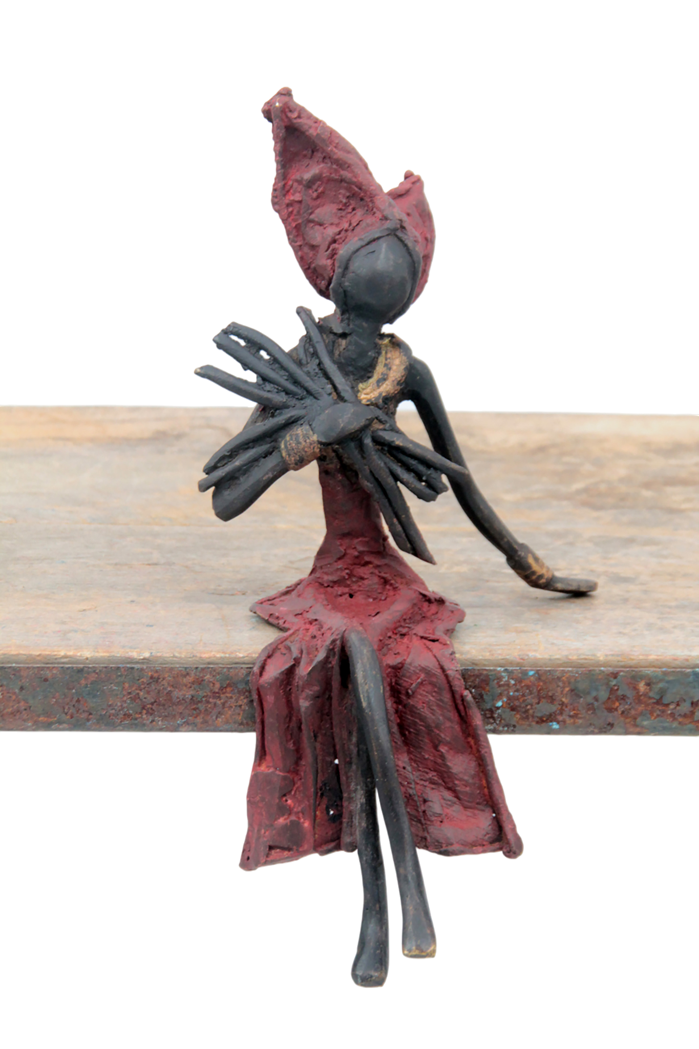 Bronze assis 20 cm rouge n°11 