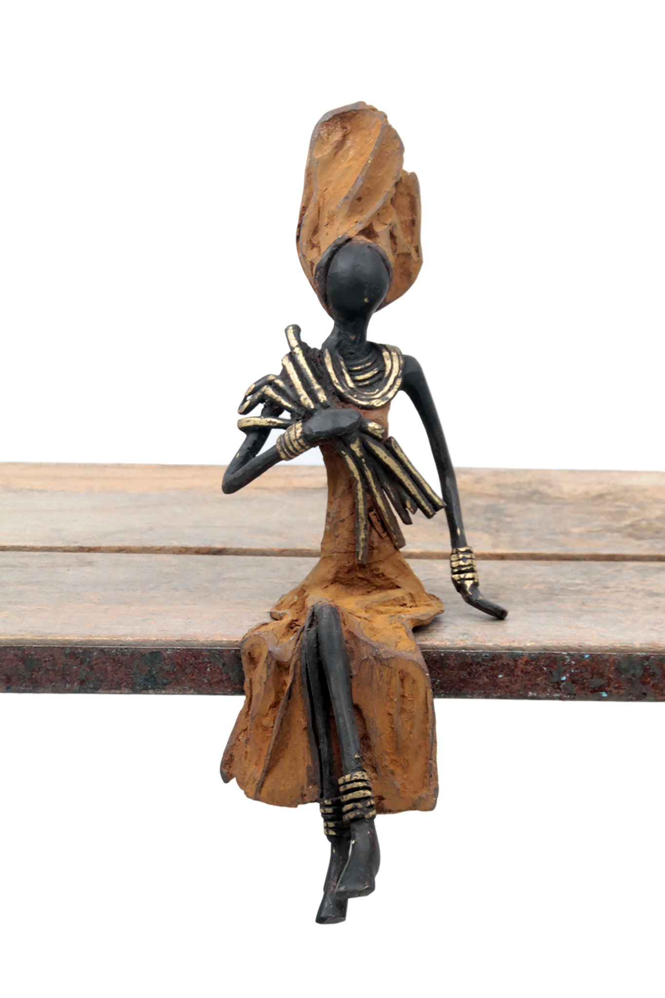 Bronze assis 25 cm marron n°22 