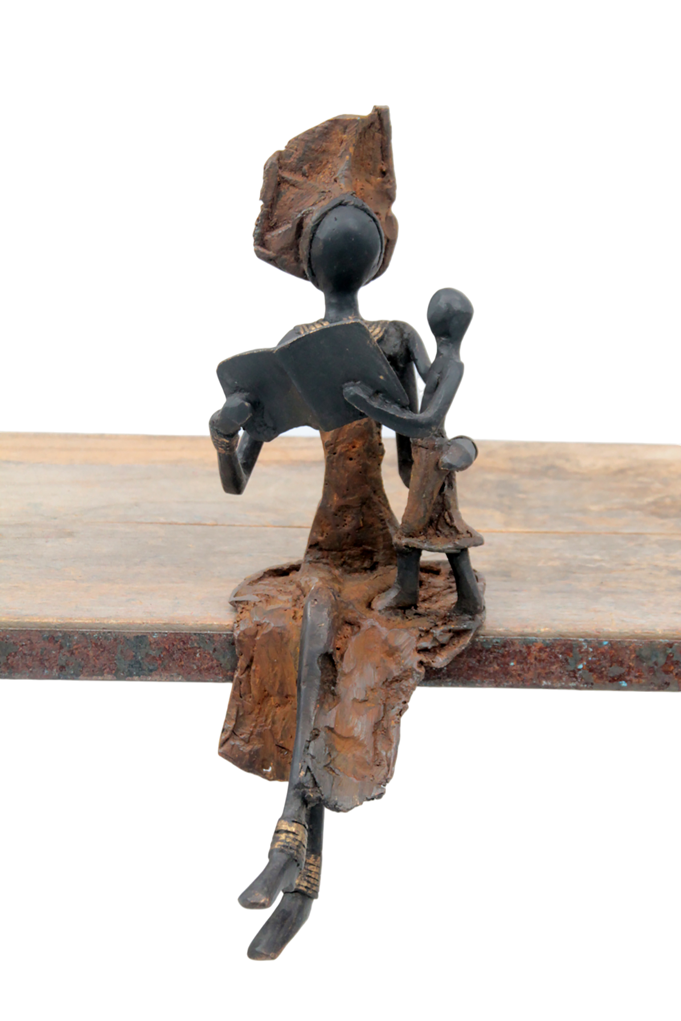 Bronze assis 25 cm marron n°24 