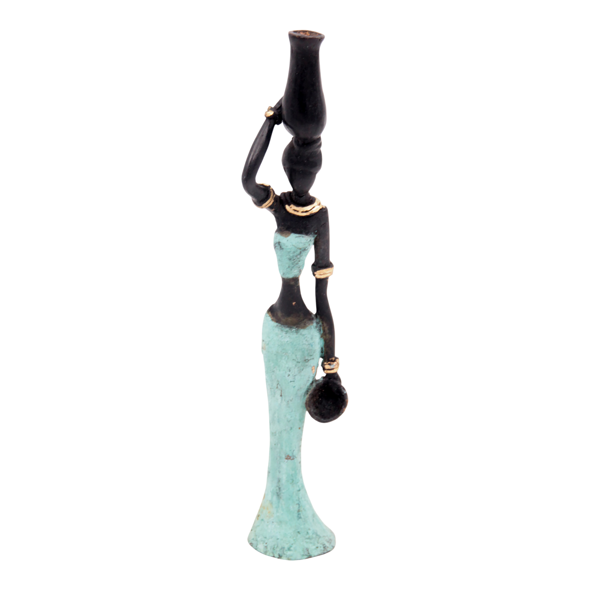Bronze Mohamadi Dermé 20 cm turquoise n°5 