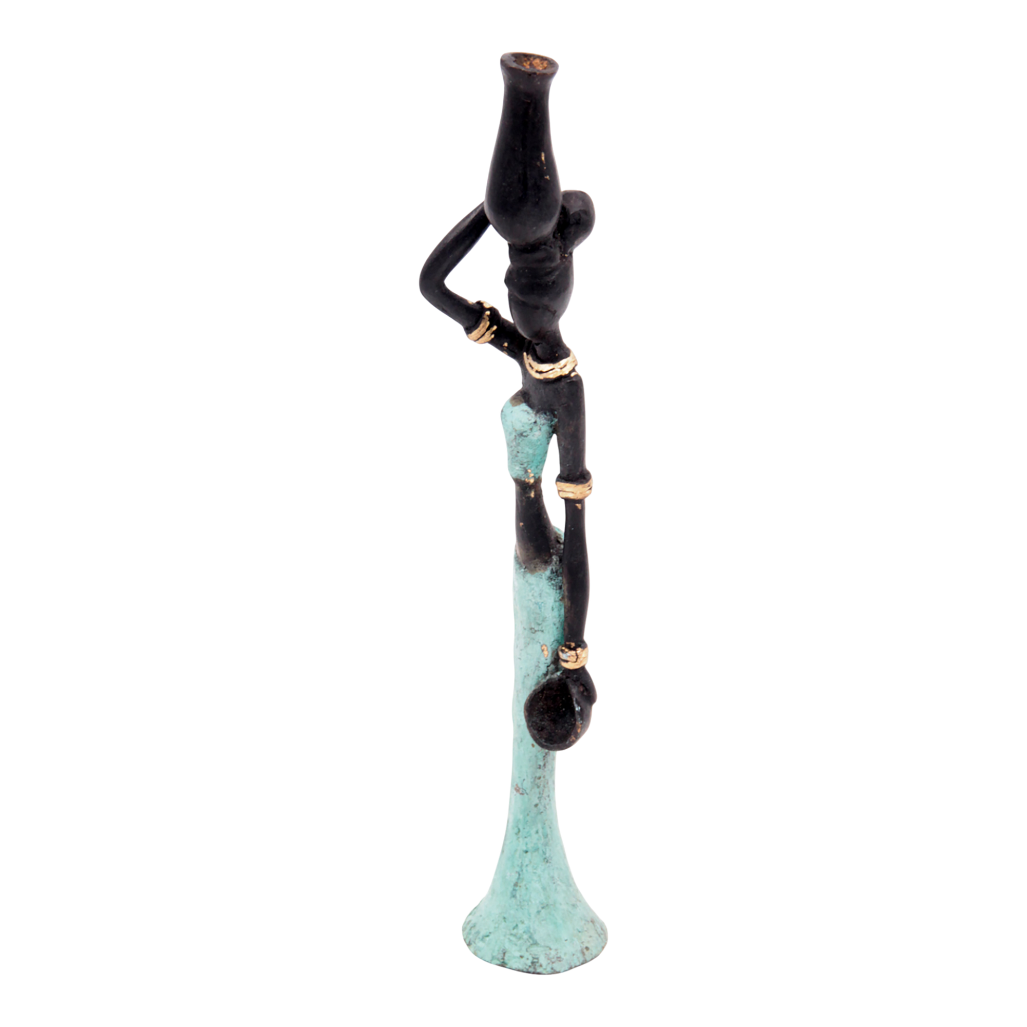 Bronze Mohamadi Dermé 20 cm turquoise n°5 