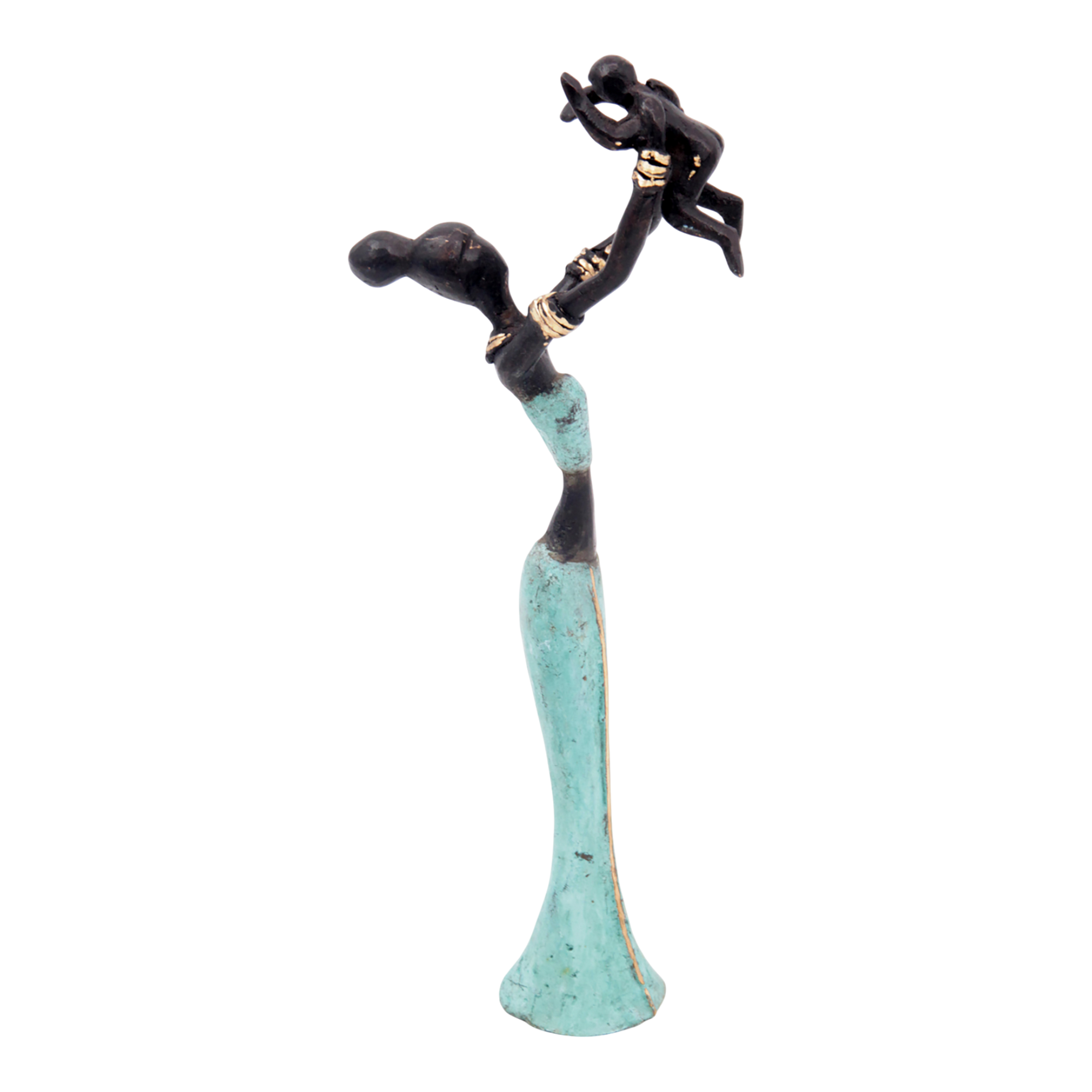 Bronze Mohamadi Dermé 20 cm turquoise n°6 