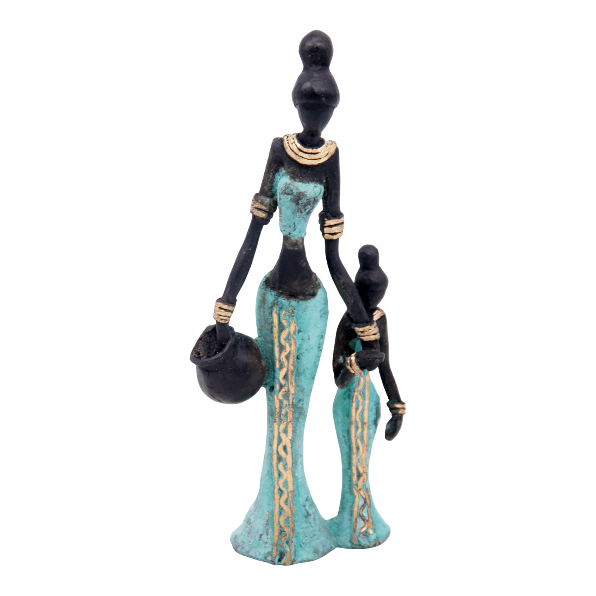 Bronze Mohamadi Dermé 20 cm turquoise n°7 