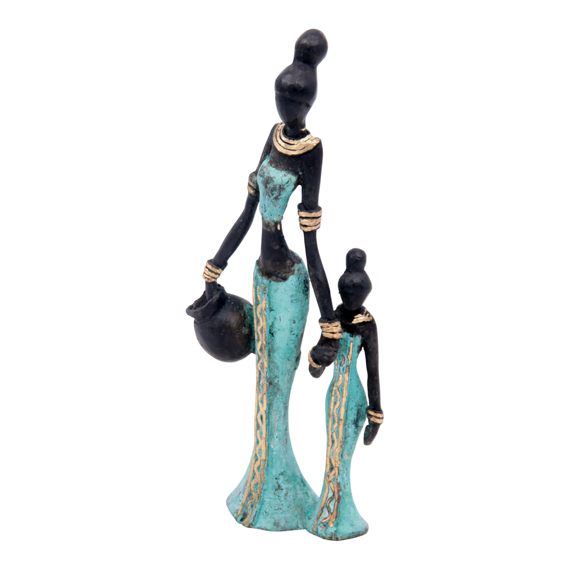 Bronze Mohamadi Dermé 20 cm turquoise n°7 