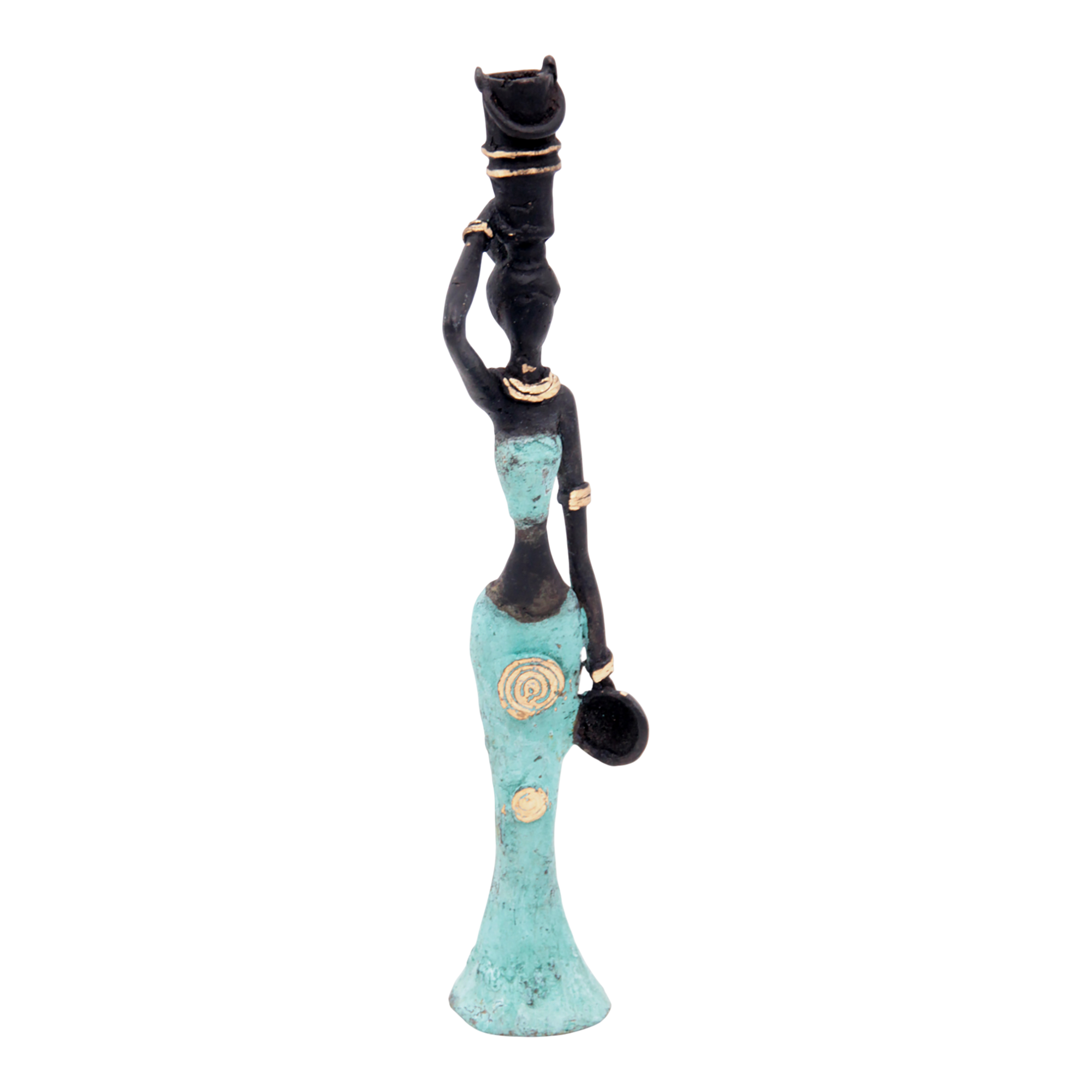 Bronze Mohamadi Dermé 20 cm turquoise n°8 