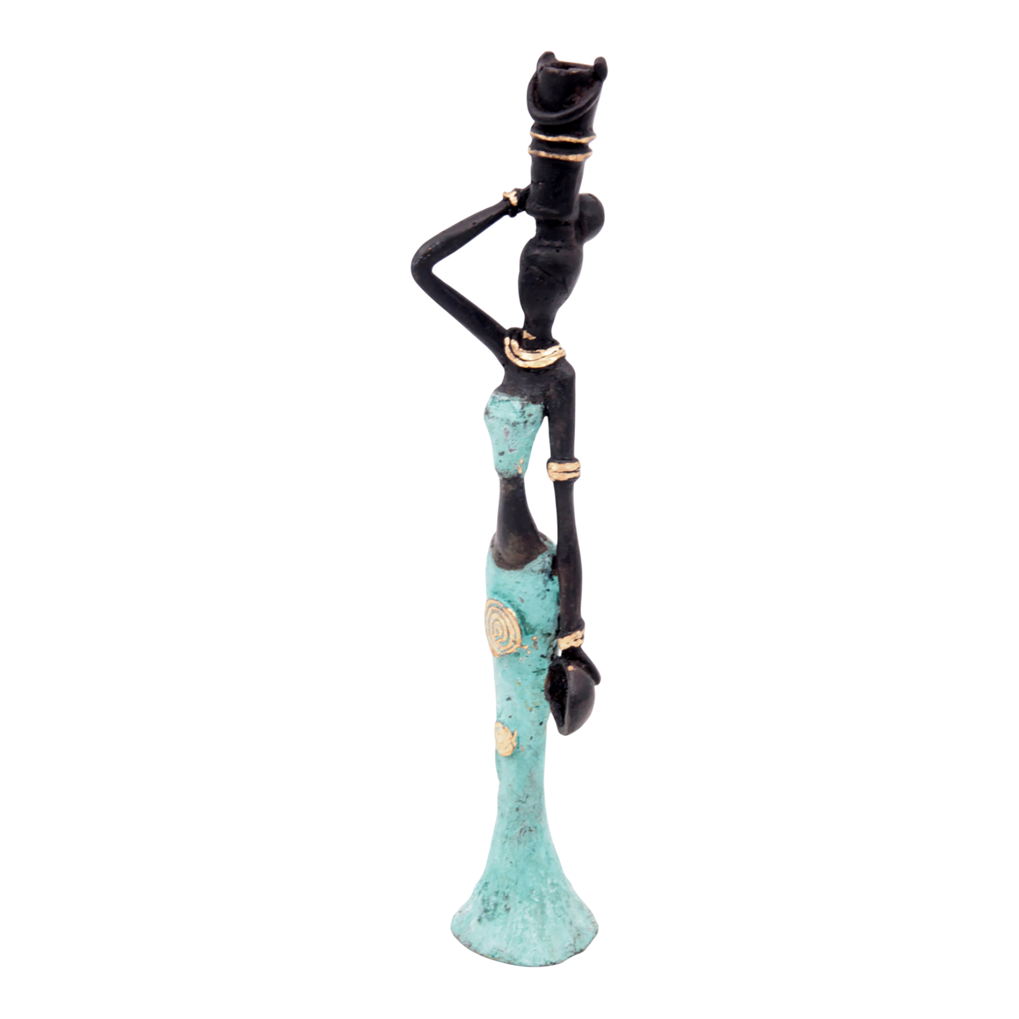 Bronze Mohamadi Dermé 20 cm turquoise n°8 