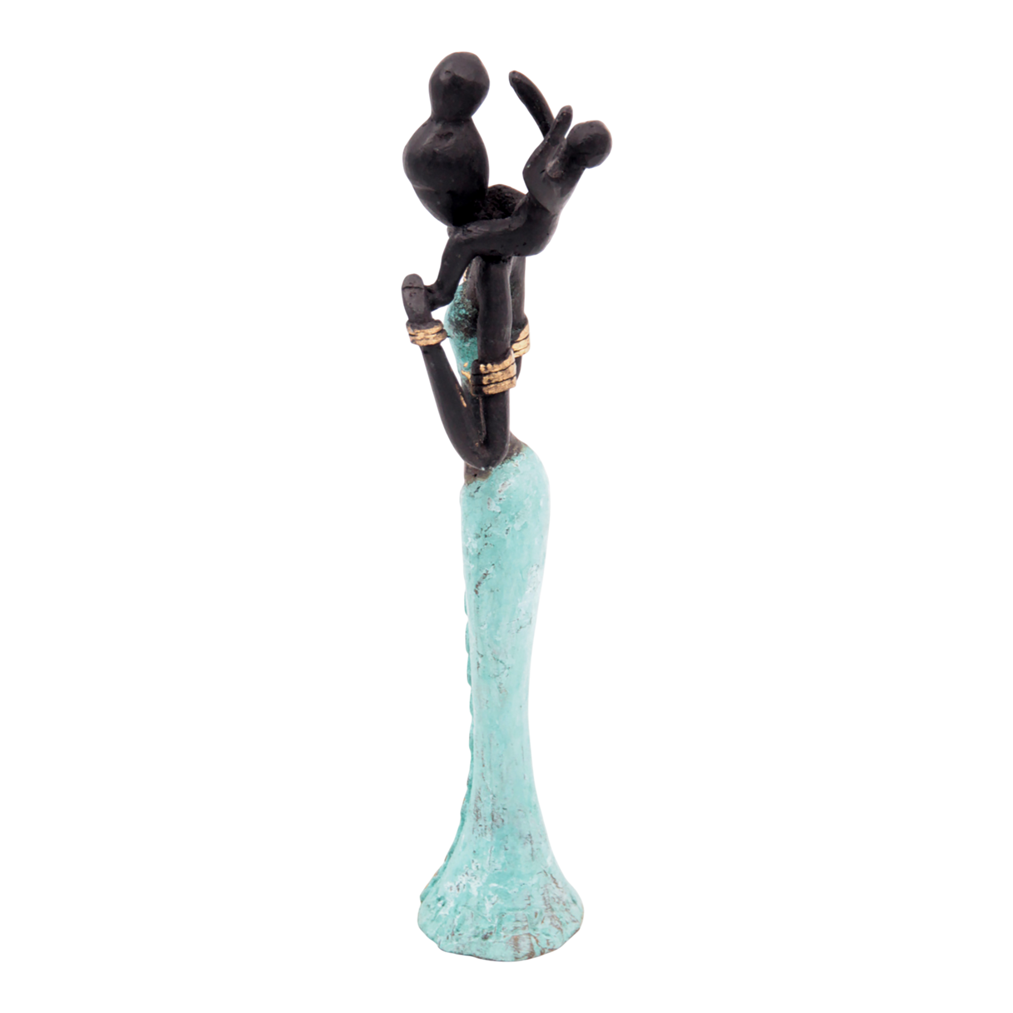 Bronze Mohamadi Dermé 20 cm turquoise n°9 