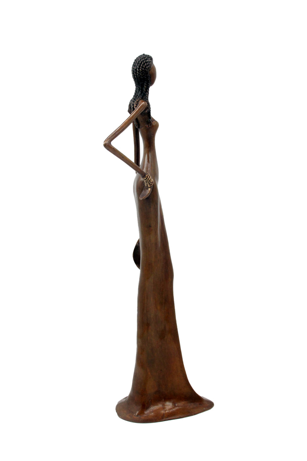Bronze Issouf sans socle 55 cm marron n°1 Bronzes d&#39;Afrique