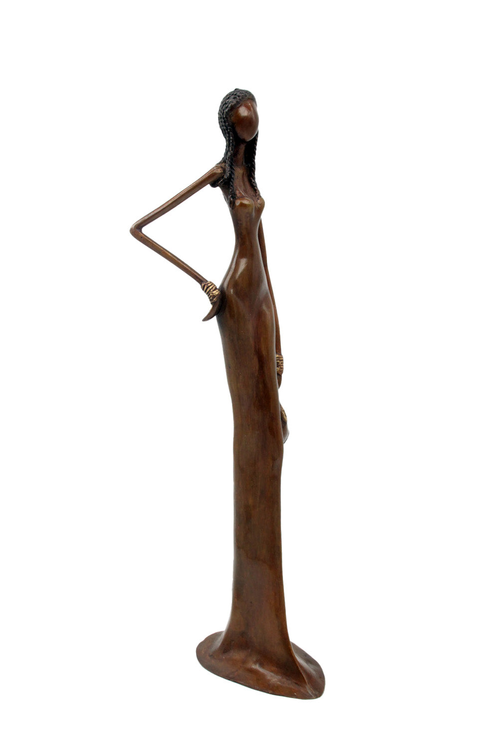 Bronze Issouf sans socle 55 cm marron n°1 Bronzes d&#39;Afrique