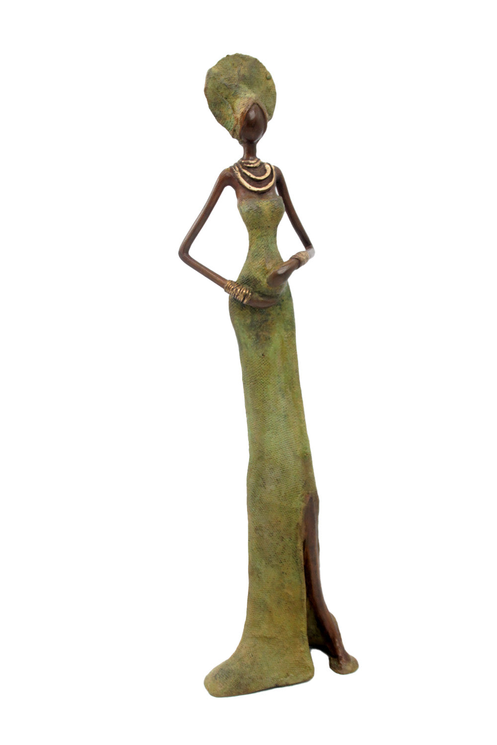 Bronze Issouf 55 cm vert n°1 Bronzes d&#39;Afrique