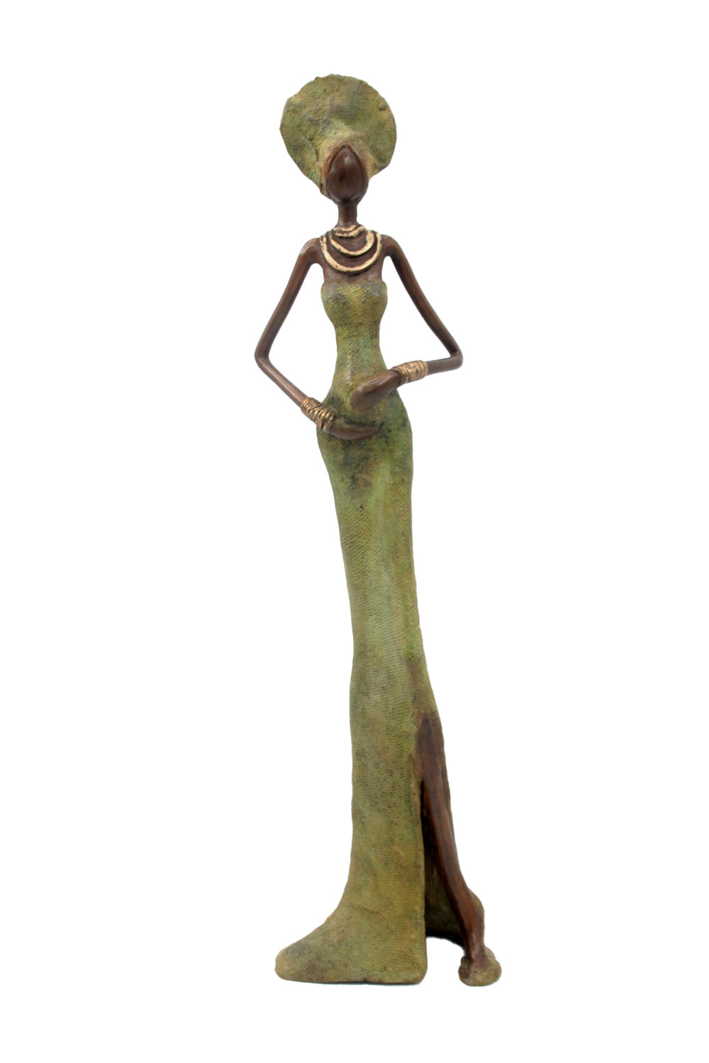 Bronze Issouf 55 cm vert n°1 Bronzes d&#39;Afrique
