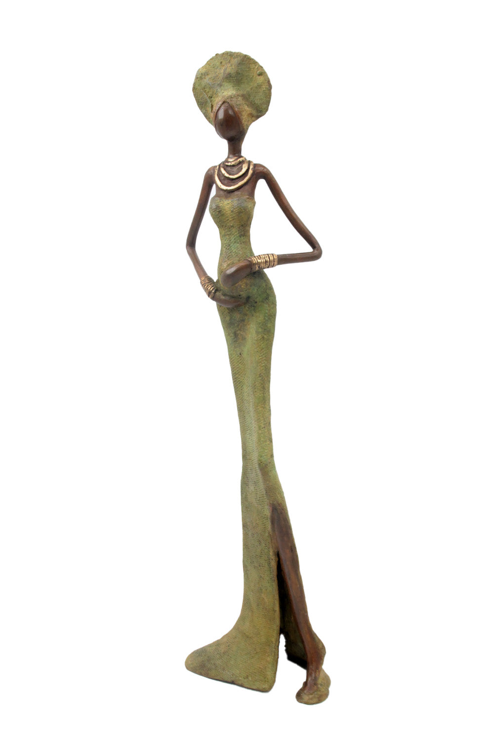 Bronze Issouf 55 cm vert n°1 Bronzes d&#39;Afrique