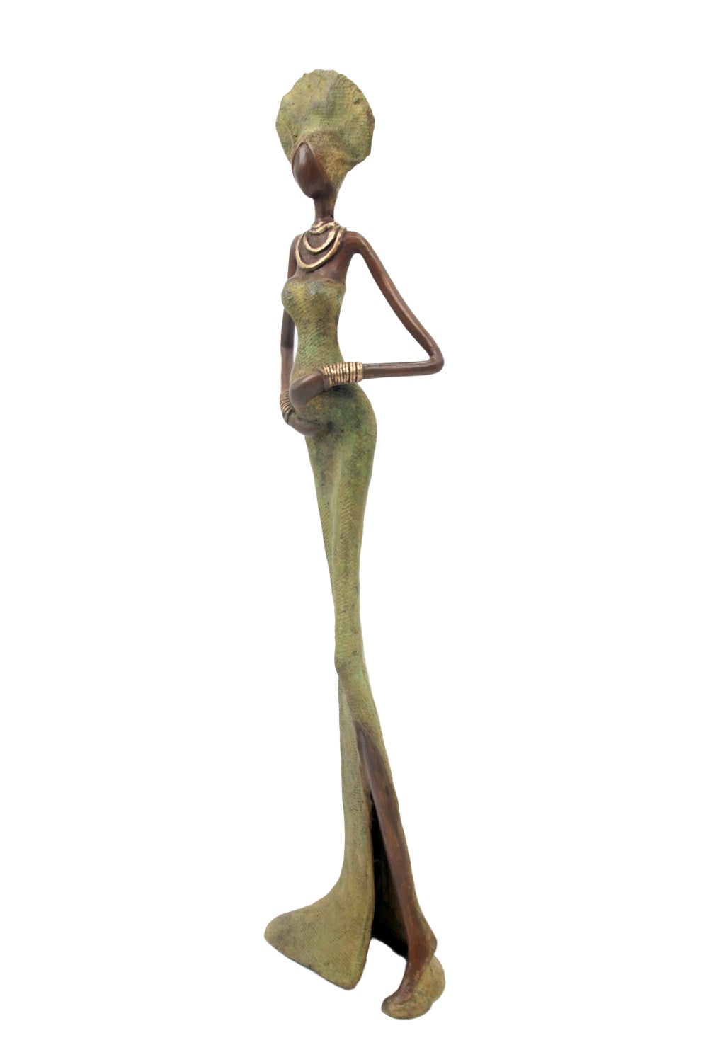 Bronze Issouf 55 cm vert n°1 Bronzes d&#39;Afrique