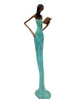 Bronze Issouf sans socle 55 cm turquoise n°1 Bronzes d'Afrique