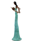 Bronze Issouf sans socle 55 cm turquoise n°1 Bronzes d'Afrique