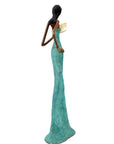 Bronze Issouf sans socle 55 cm turquoise n°1 Bronzes d'Afrique