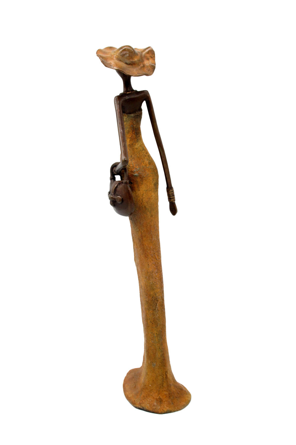 Bronze Issouf 55 cm orange n°1 Bronzes d&#39;Afrique