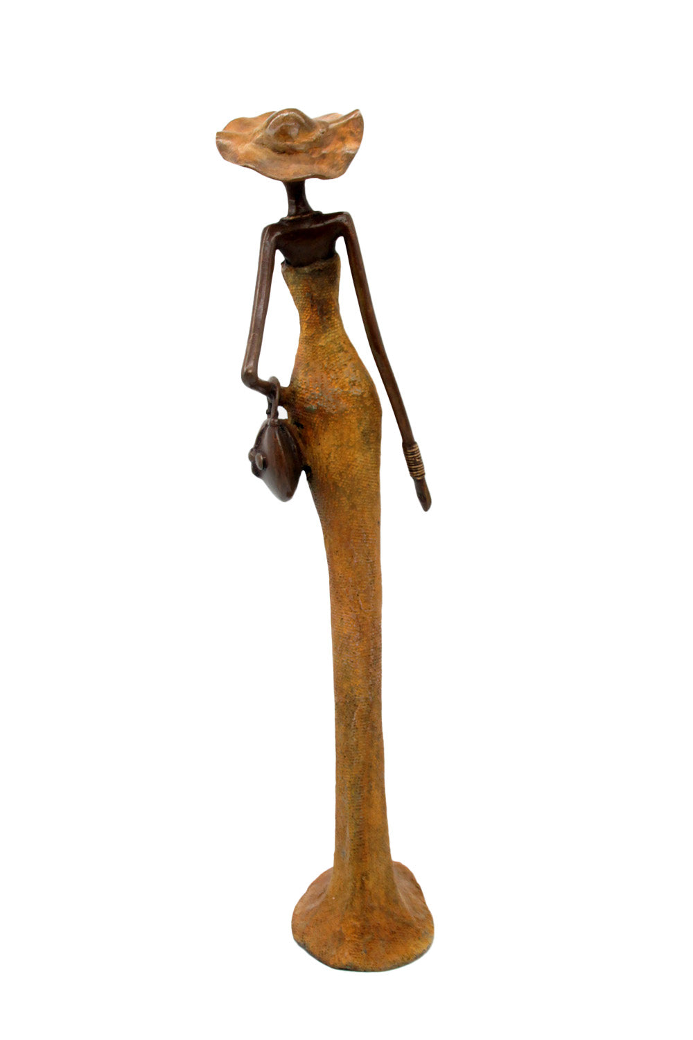 Bronze Issouf 55 cm orange n°1 Bronzes d&#39;Afrique