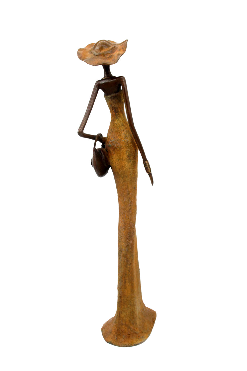 Bronze Issouf 55 cm orange n°1 Bronzes d&#39;Afrique